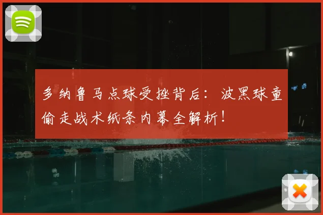 多纳鲁马点球受挫背后：波黑球童偷走战术纸条内幕全解析！