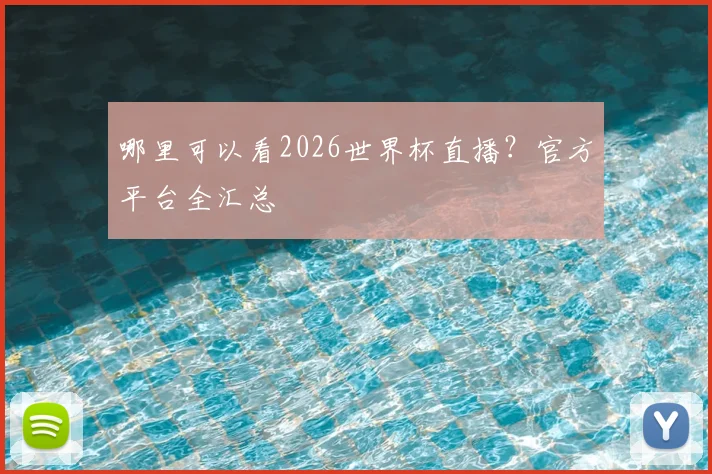 哪里可以看2026世界杯直播？官方平台全汇总